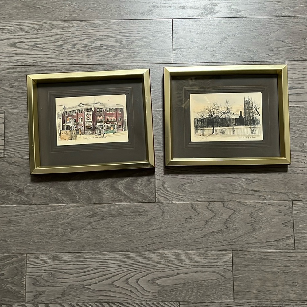 Set of 2 Vintage Pictures of Toronto landscape